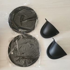 4 Pack Silicone Pot Holders And Mini Oven Mitts For Kitchen Black NEW